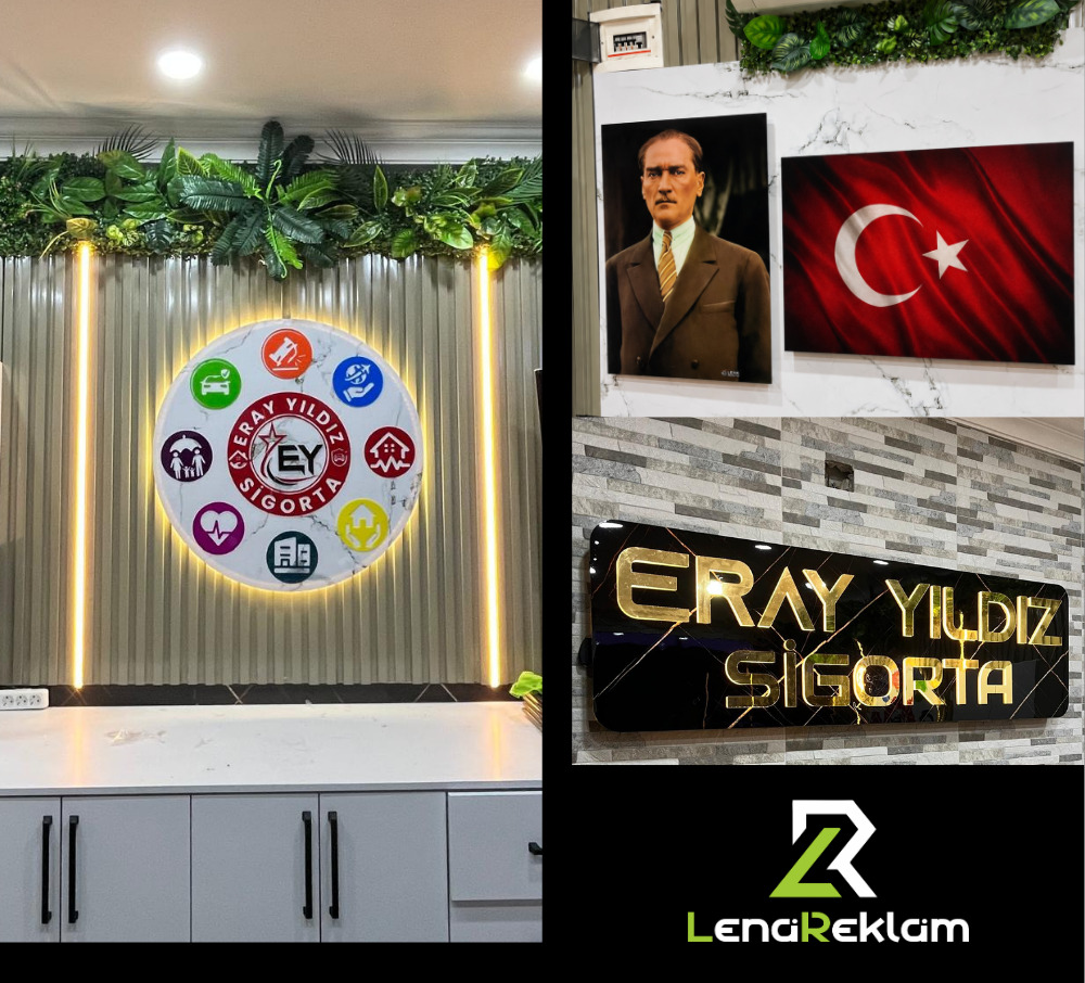 Eray Yıldız Sigorta Işıklı Kutu Harf Tabela ve Cephe Reklam Uygulaması